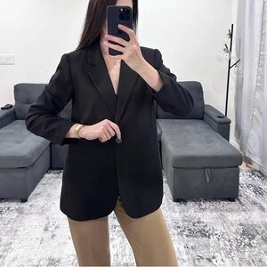 Sag Harbor 100% Wool Black Blazer